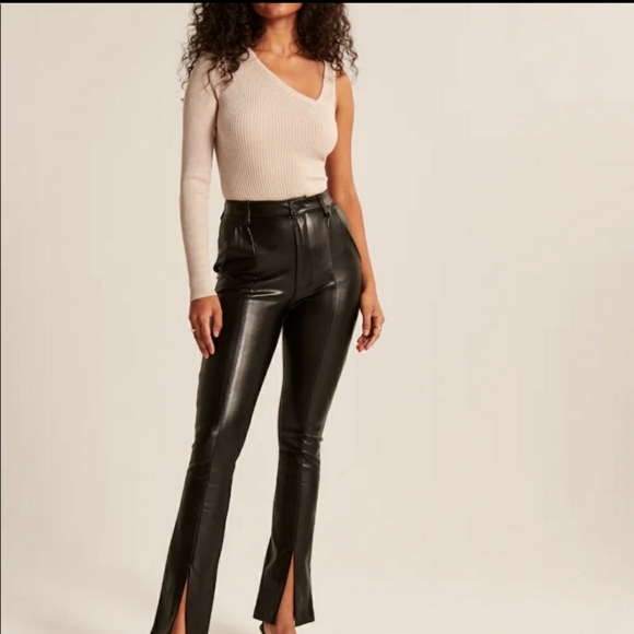 Abercrombie Curve Love Faux Leather Skinny Ultra High Rise Pants NWT - Picture 1 of 8